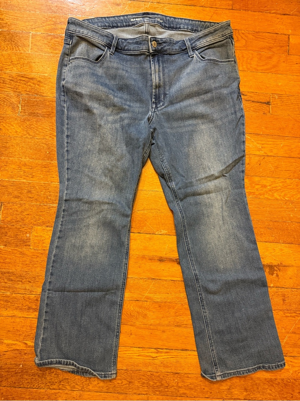 Women's Wow Mid-Rise Blue Bootcut Short Jeans